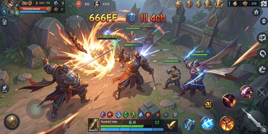 Tampilan gameplay strategis di 666FF yang seru.