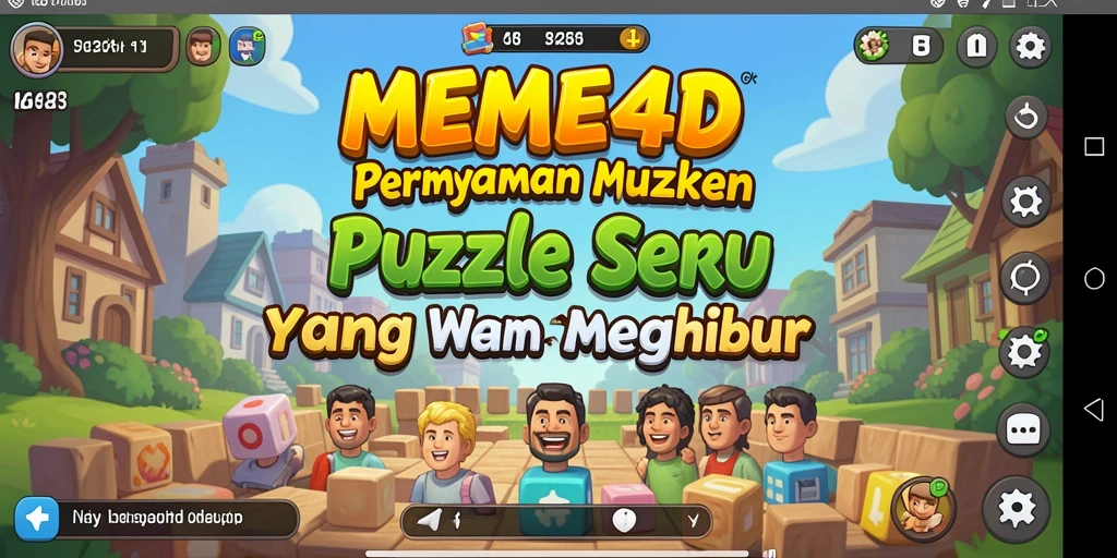 Tangkapan layar gameplay MEME4D dengan teka-teki menarik.