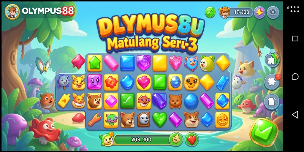 Tampilan gameplay OLYMPUS88 yang penuh warna dan dinamis.