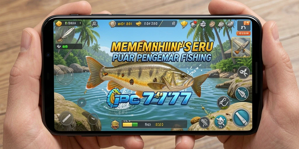 Tampilan gameplay yang menarik dari PC777 saat memancing ikan.