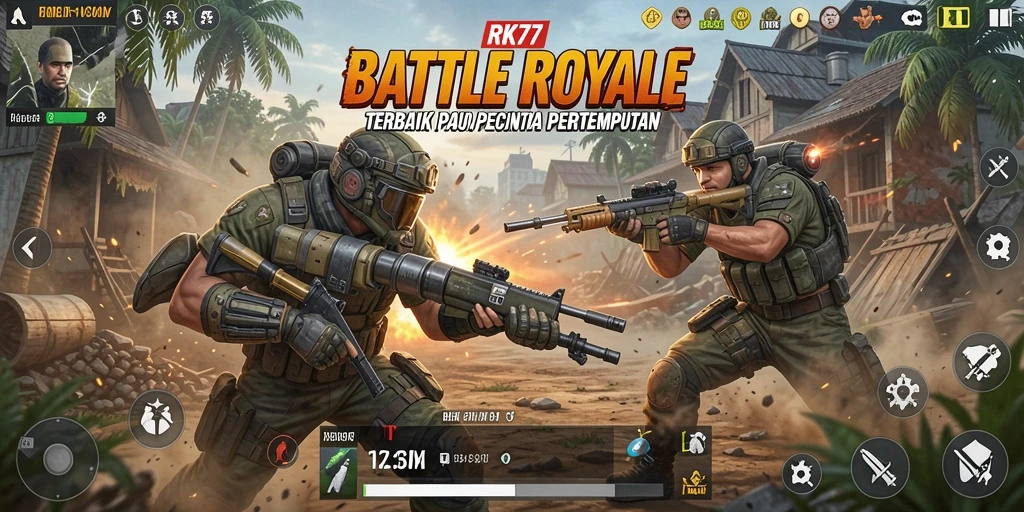 Gambaran gameplay intens dari pertempuran di RK77.
